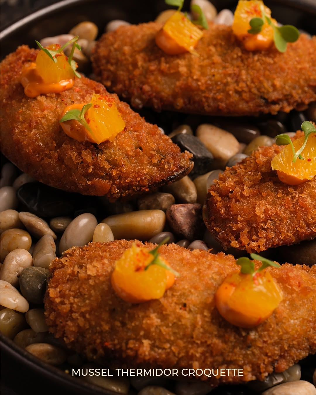 Mussel Thermidor Croquette
