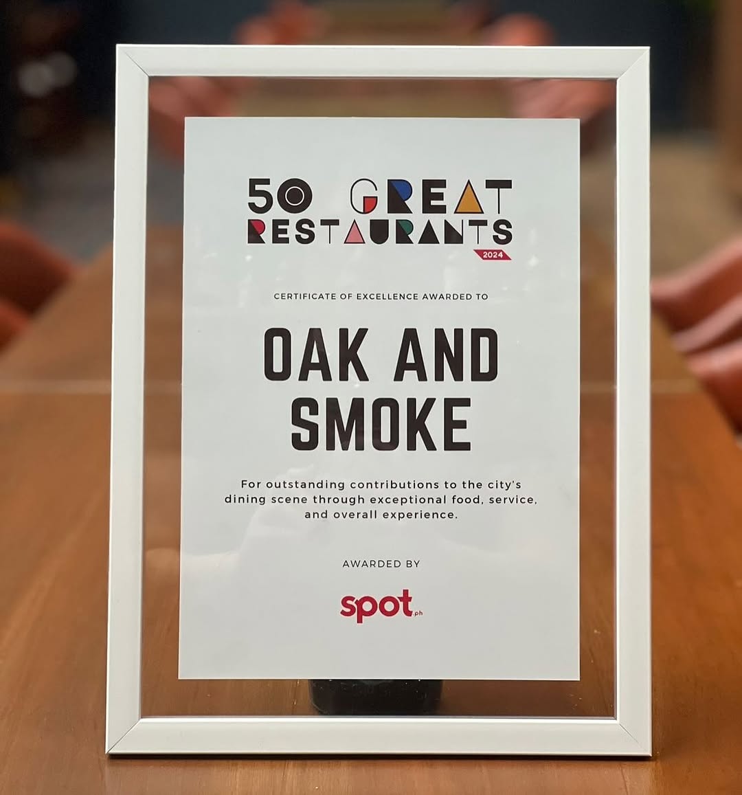 SPOT.ph featured dish at Oak and Smoke